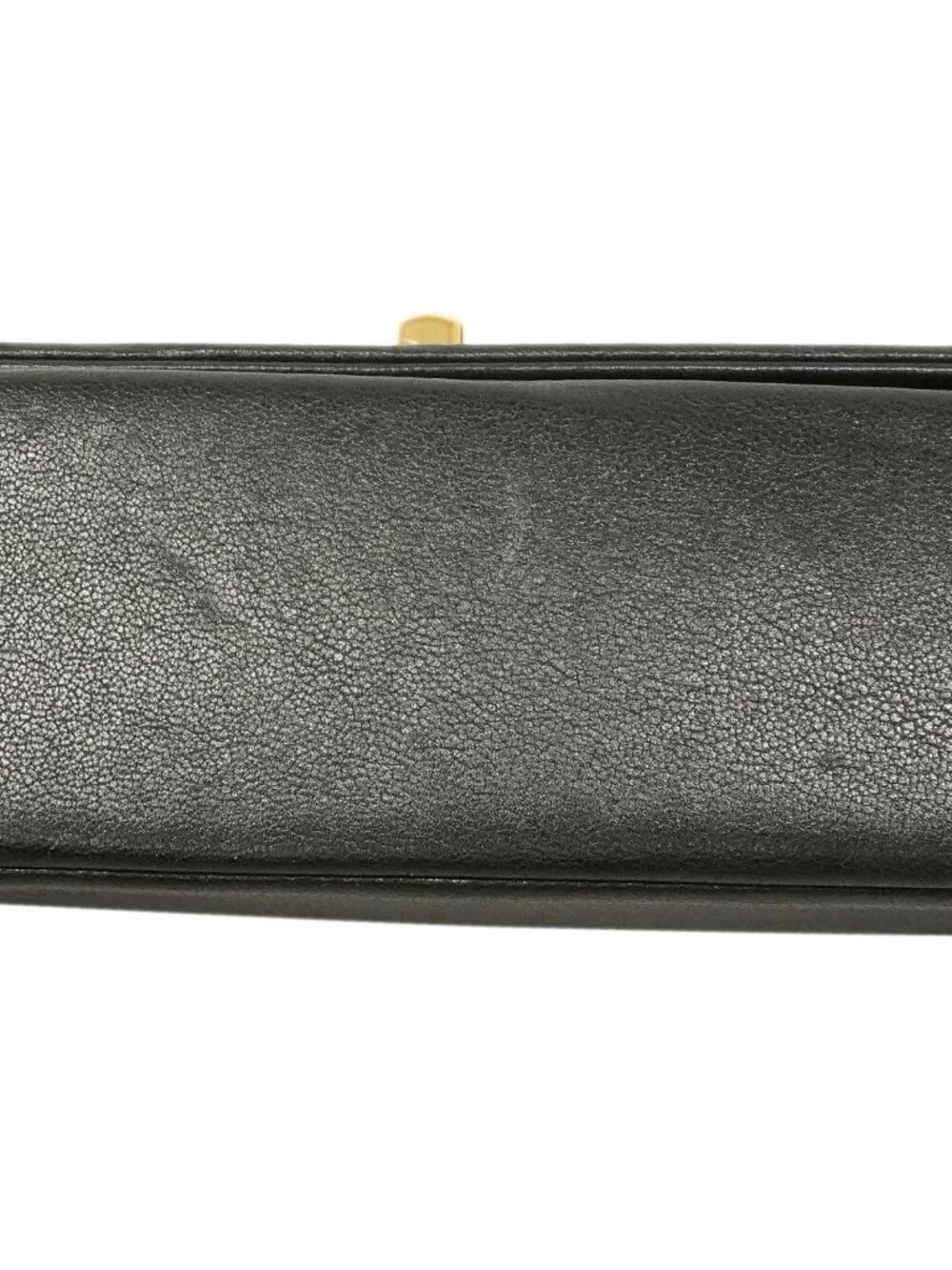 Chanel Shoulder Bag Mademoiselle Leather Black Gold